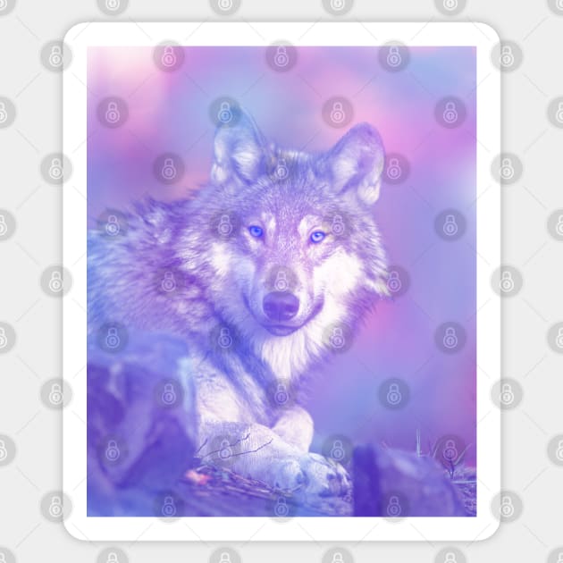 Wolf Colorized Sticker by VanumChan